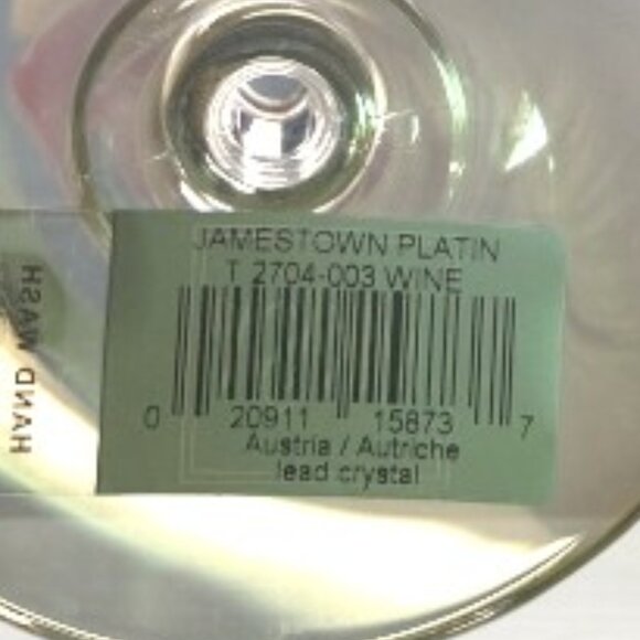 MIKASA Wine Goblets Jamestown Platinum Set of 4 - Picture 3 of 3